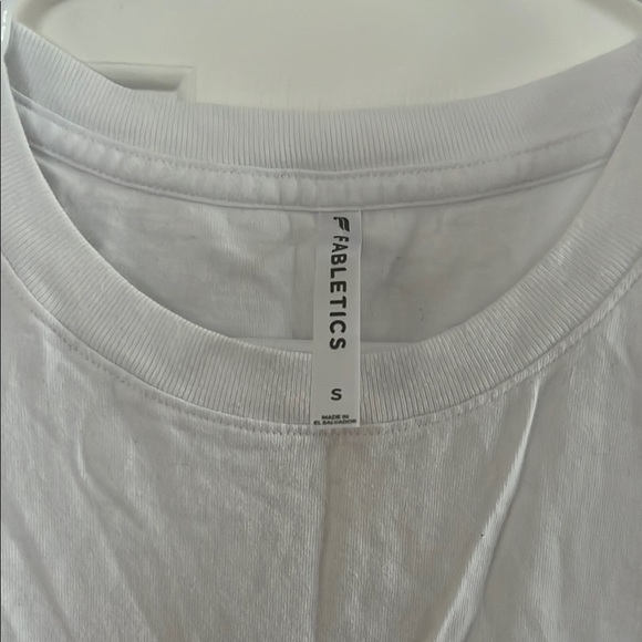 Fabletics White Sleeveless Top with Pink Print - Picture 3 of 4